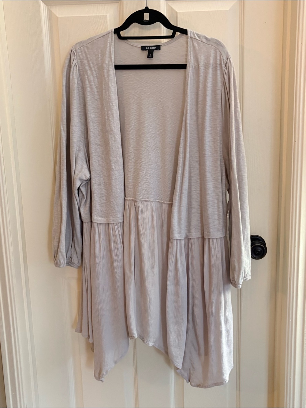 torrid Soft Light Gray Knit Long Cardigan - 3X